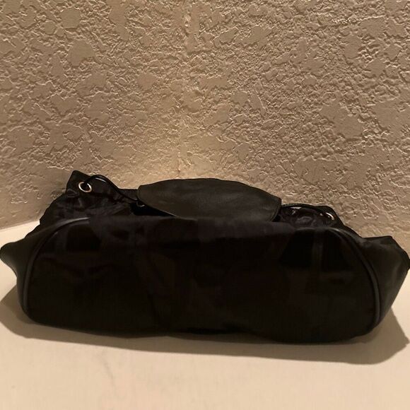 Vintage Salvatore Ferragamo Mini Backpack Black Nylon Leather Gancini Accents main image 8